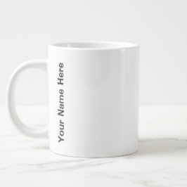 Caneca De Café Grande Seu Nome Aqui
