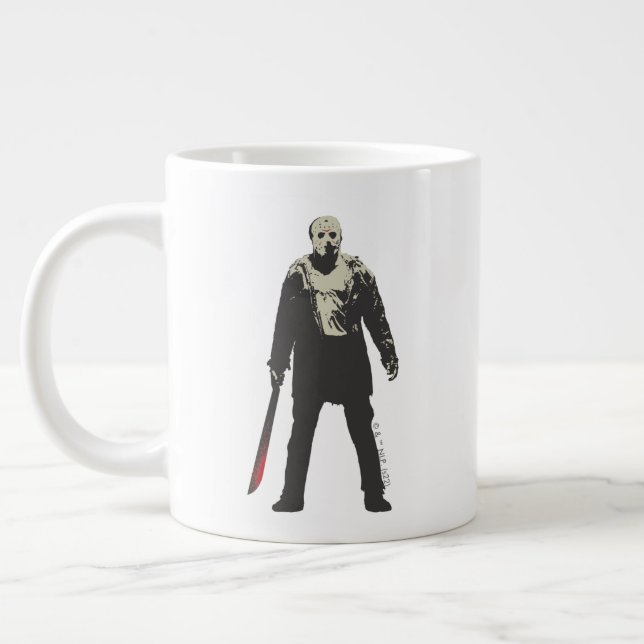 Caneca De Café Grande Sexta-feira, 13 | Jason Voorhees Caracter Art (Esquerda)