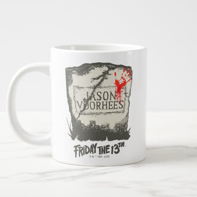 Caneca De Café Grande Sexta-feira, 13 | Jason Voorhees Headstone (Esquerda)