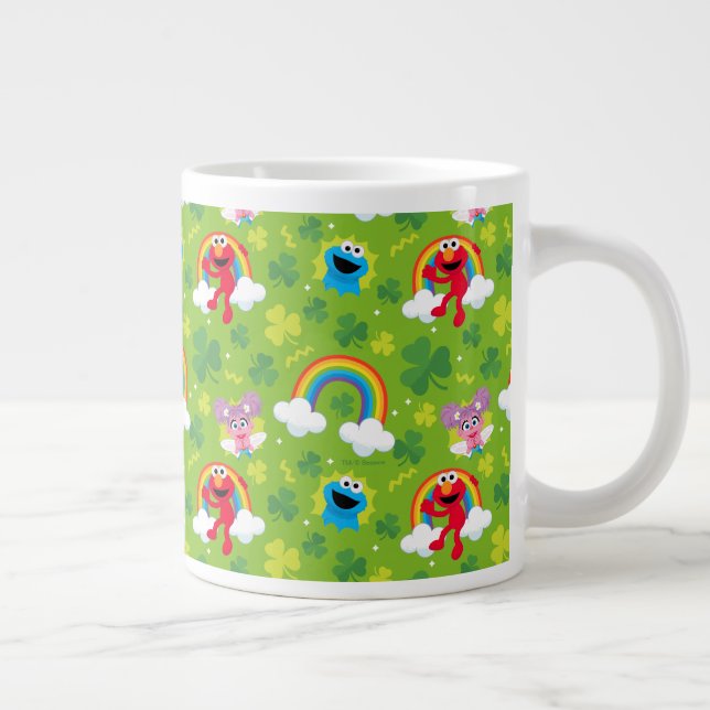 Caneca De Café Grande Shamrock and Rainbow Pattern da Sésame Street (Direita)