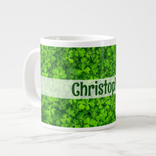 Caneca De Café Grande Shamrock Clovers Personalizados