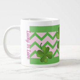 Caneca De Café Grande Shamrock Lucky in Love Mug