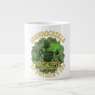 Caneca De Café Grande Shamrockzilla Peacekeeper: St. Patrick’s Day Kaiju
