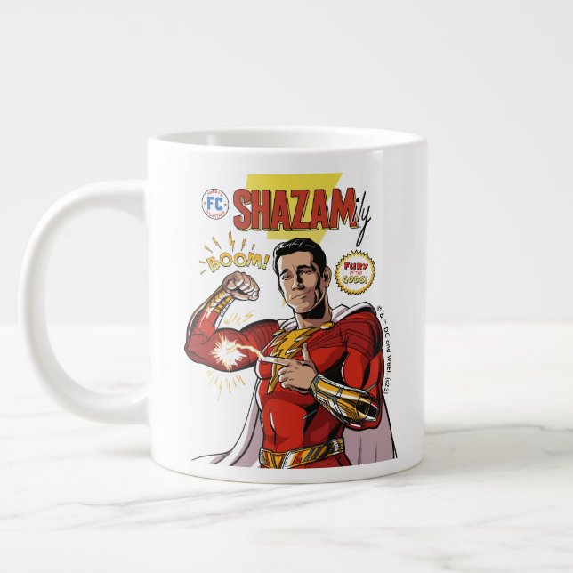 Caneca De Café Grande SHAZAM! Fury of the Gods | Cobrir SHAZAMily Comic (Esquerda)