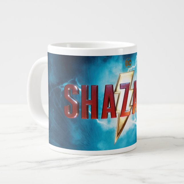 Caneca De Café Grande SHAZAM! | Logotipo Teatral (Frente Esquerda)