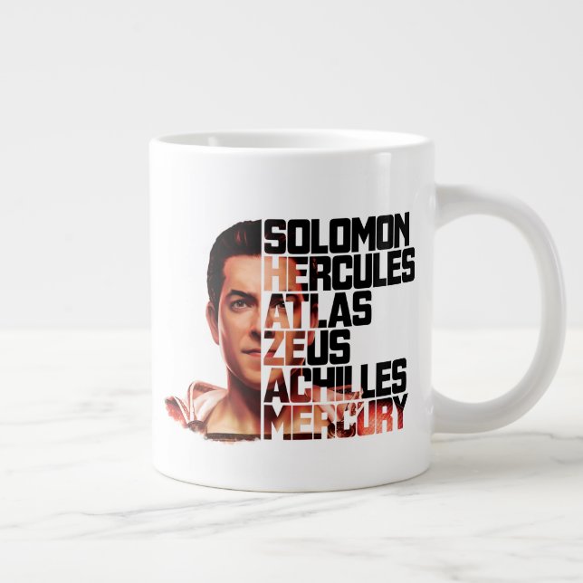 Caneca De Café Grande SHAZAM! | Shazam Closeup Acronym Graphic (Direita)