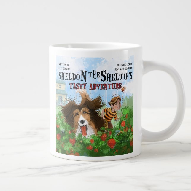 Caneca De Café Grande Sheldon, a Sheltie (Direita)
