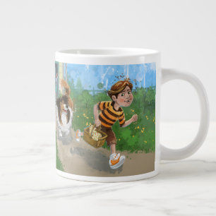 Caneca De Café Grande Sheldon e Davie Adventure