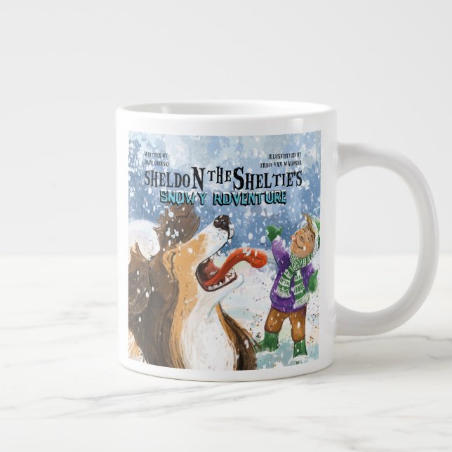Caneca De Café Grande Sheldon o Sheltie (Direita)