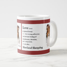 Caneca De Café Grande Sheltie Art Love Is