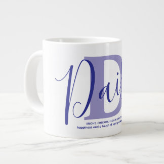 Caneca De Café Grande Significado do Nome Daisy Monograma