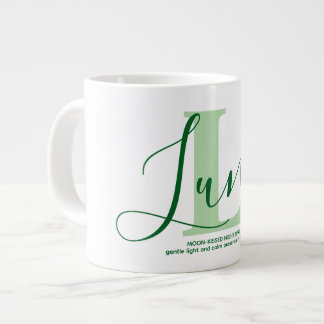 Caneca De Café Grande Significado do Nome Luna Monograma