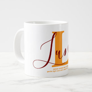 Caneca De Café Grande Significado do Nome Luna Monograma