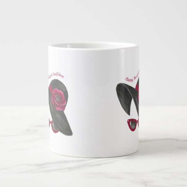 Caneca De Café Grande Silhueta Chic (Frente)