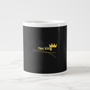 Caneca De Café Grande Sim Rei Coroa Meme Engraçado