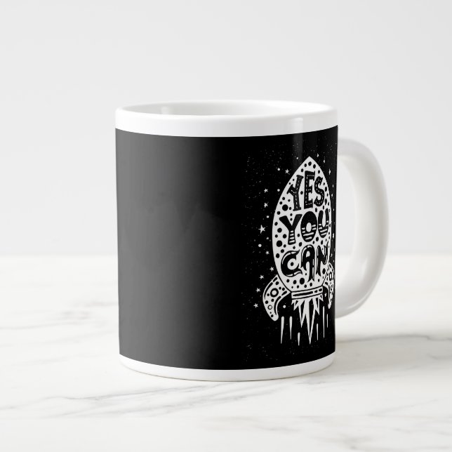 Caneca De Café Grande Sim, Você Pode Roketship (Frente Esquerda)