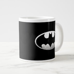 Caneca De Café Grande Símbolo Batman Logotipo Grainy