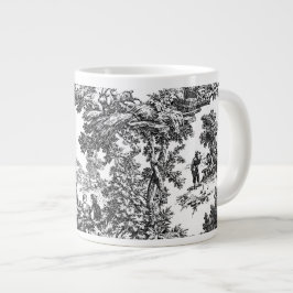 Caneca De Café Grande Símbolo branco e preto clássico