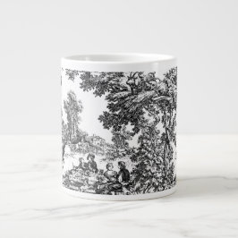 Caneca De Café Grande Símbolo branco e preto clássico