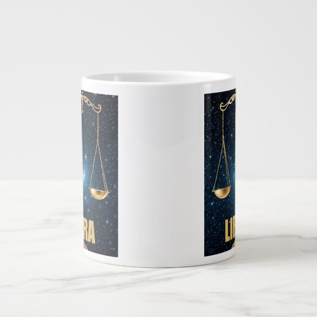 Caneca De Café Grande Símbolo de astrologia de Libra (Frente)