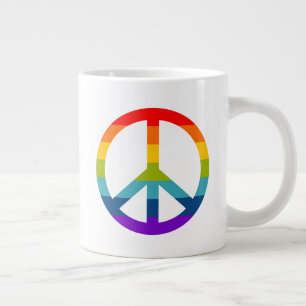 Caneca De Café Grande Símbolo de Paz do Arco-Íris