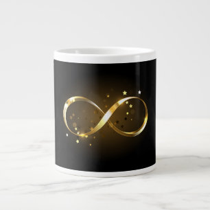 Caneca De Café Grande Símbolo Infinity do ouro