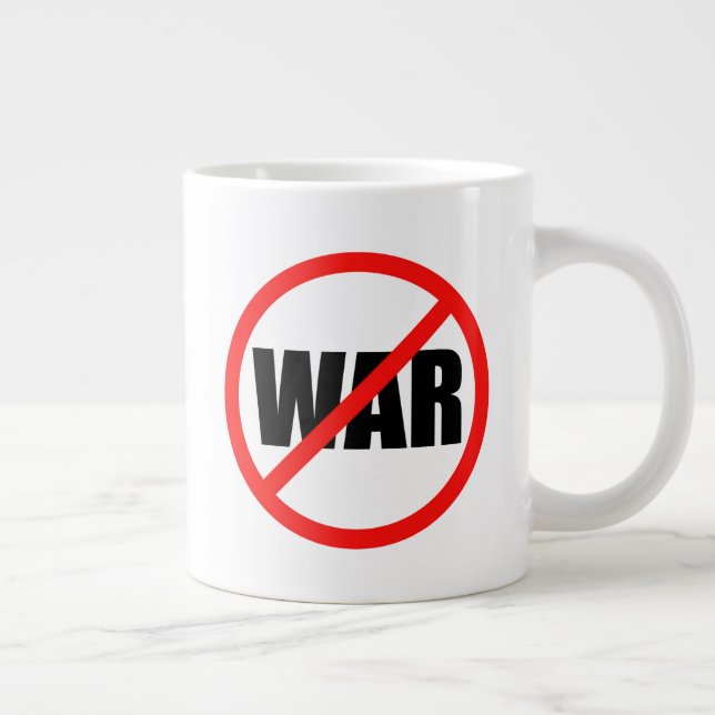Caneca De Café Grande Símbolo Sem guerra (Direita)
