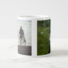 Caneca De Café Grande Simple Custom Two Photo