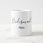 Caneca De Café Grande SIMPLE MINIMAL adicione seu nome bridesmaid Co<br><div class="desc">design</div>