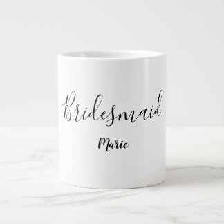 Caneca De Café Grande SIMPLE MINIMAL adicione seu nome bridesmaid Co
