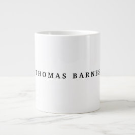 Caneca De Café Grande Simples branco clássico Elegante