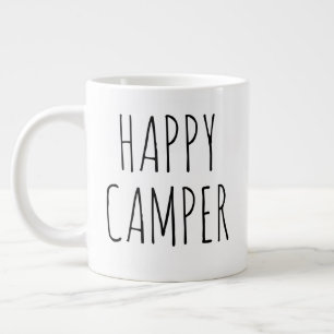 Caneca De Café Grande Simples fazenda moderna "Camper Feliz"
