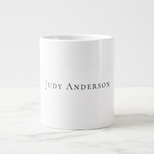 Caneca De Café Grande Simples profissional Moderno Elegante Seu Nome