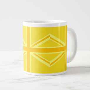 Caneca De Café Grande Sinalizador Britânico Jack Union Amarelo