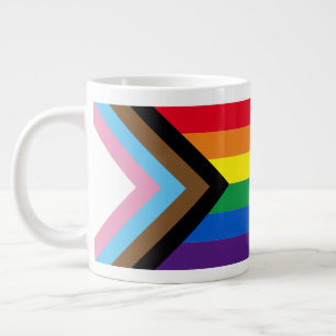 Caneca De Café Grande Sinalizador de diversidade de gay do arco-íris Lgb