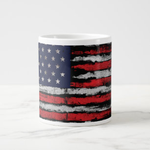 Caneca De Café Grande Sinalizador Grunge U.S.A
