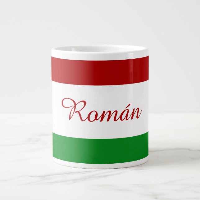 Caneca De Café Grande Sinalizador Húngaro Personalizado (Frente)