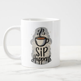 Caneca De Café Grande Sip Acontece Com Estilo Clássico Antigo Da Casa Do