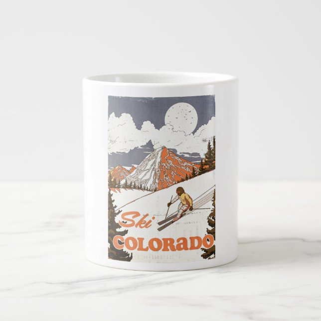 Caneca De Café Grande Ski Colorado (Frente)