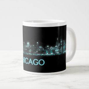 Caneca De Café Grande Skyline Chicago