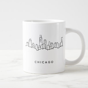 Caneca De Café Grande Skyline Chicago