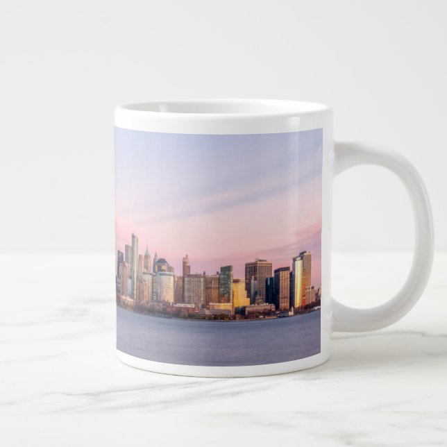 Caneca De Café Grande Skyline da Noite de Nova York (Direita)