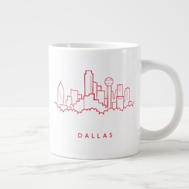 Caneca De Café Grande Skyline do Texas (Direita)