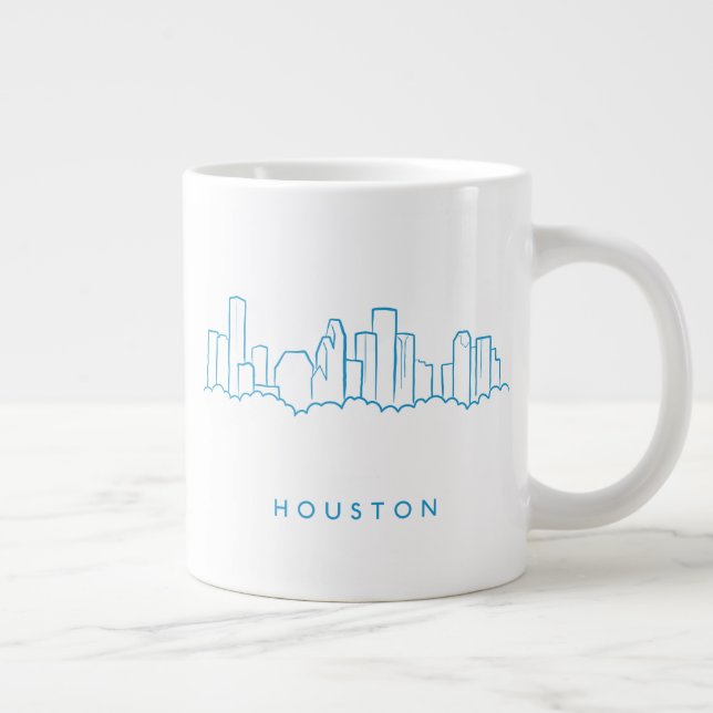 Caneca De Café Grande Skyline Houston (Direita)
