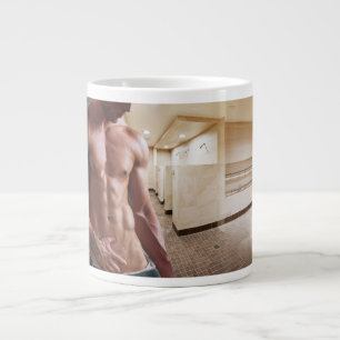 Caneca De Café Grande SlipperyJoe muscular sem camisa homem 6 maço ajust