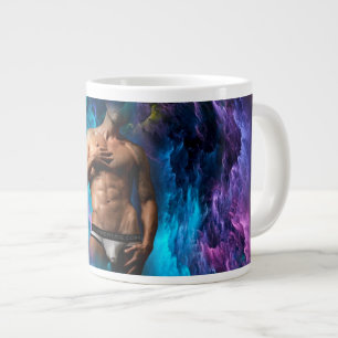Caneca De Café Grande SlipperyJoe's cueca de homem musculoso protuberânc