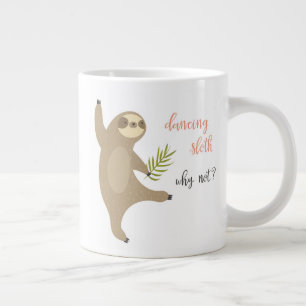 Caneca De Café Grande Sloth dançante Por Que Não?