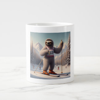 Caneca De Café Grande Sloth Skiing
