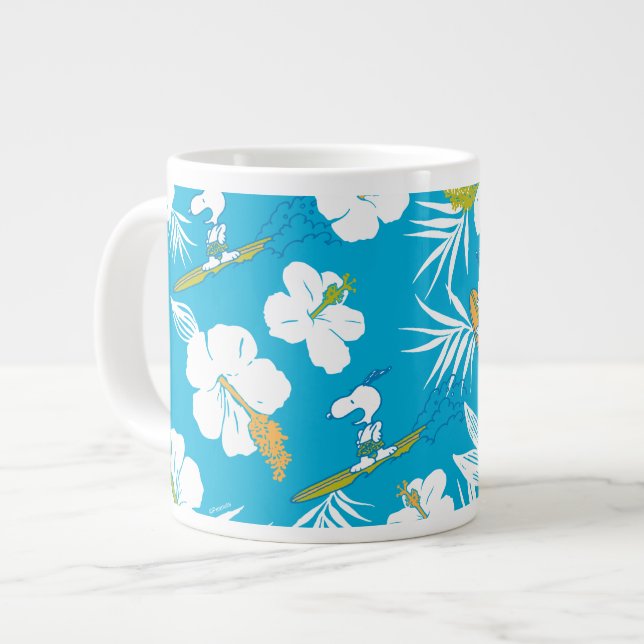 Caneca De Café Grande Snoopy Brooklyn Beach Pattern (Frente Esquerda)