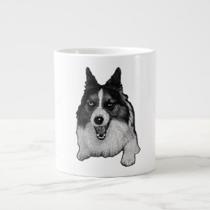 Caneca De Café Grande Snow-Kissed Corgi Hello